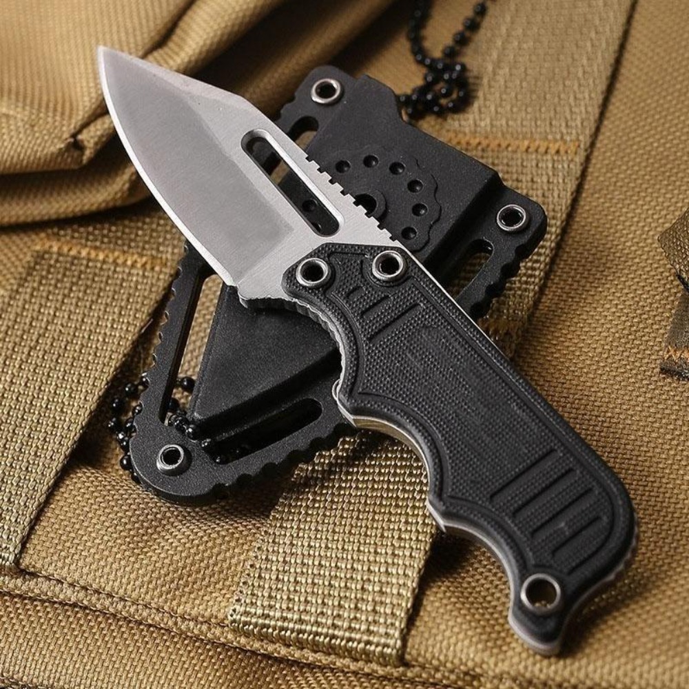 Edc Every Day Carry おもちゃ - Faca de Pescoço Portátil com Bainha