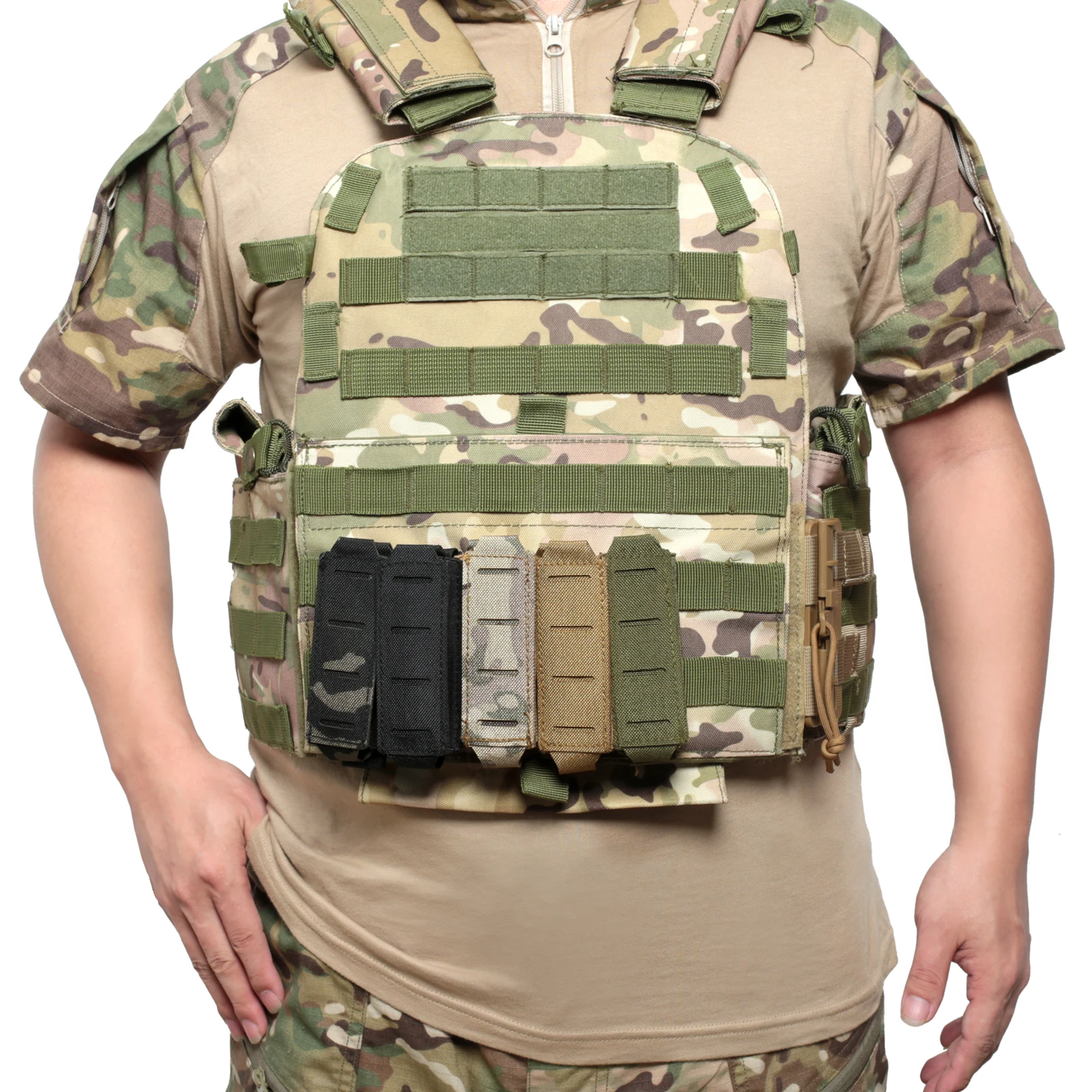 Molle 9mm revista bolsa único  - Edc Carry Flashlight avaliação e preço