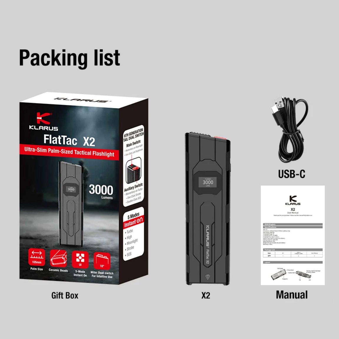 Lanterna tática EDC Klarus 300 - Edc Carry Flashlight avaliação e preço