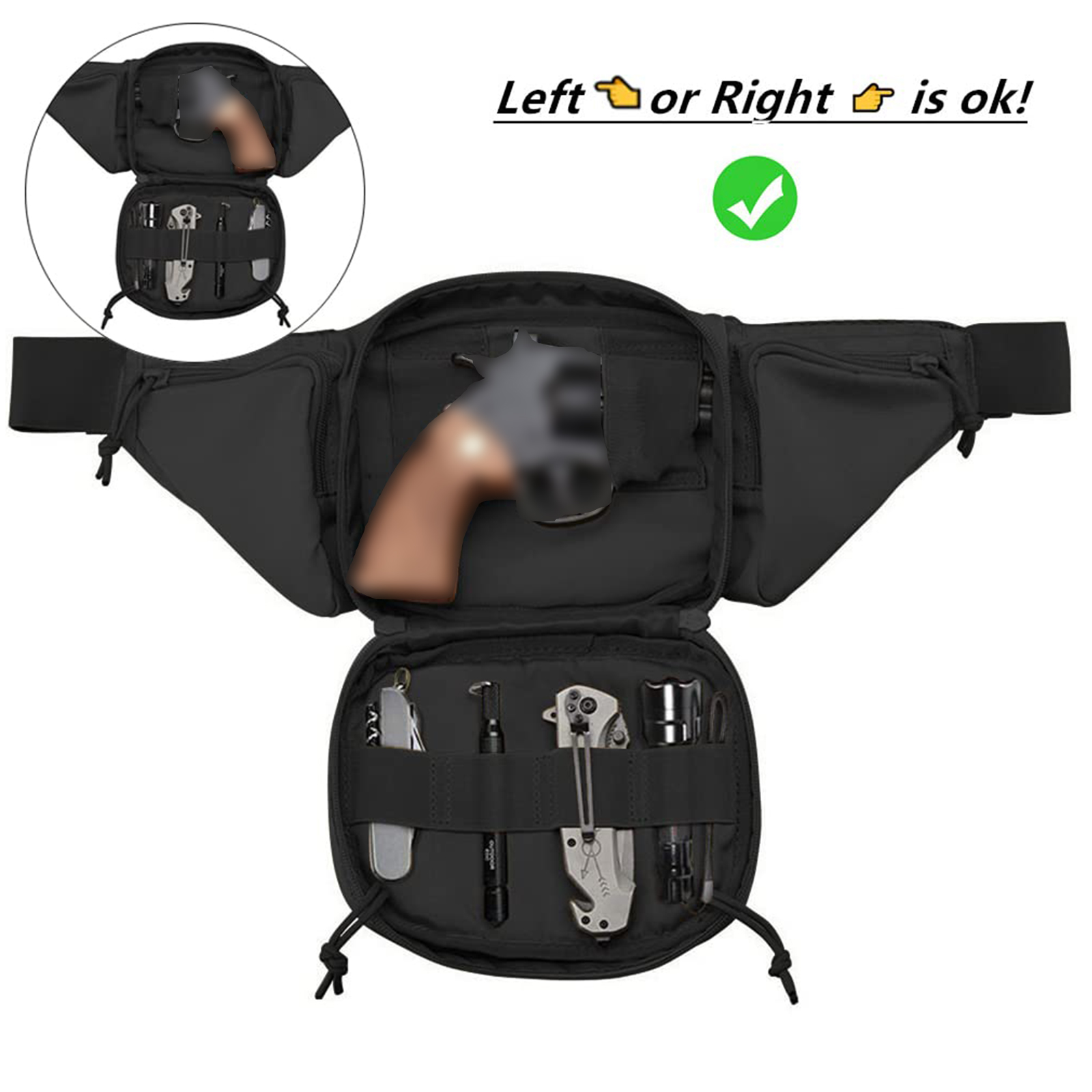 Bolsa tática para cintura, bol - Edc Pistol Carry Bag avaliação e preço
